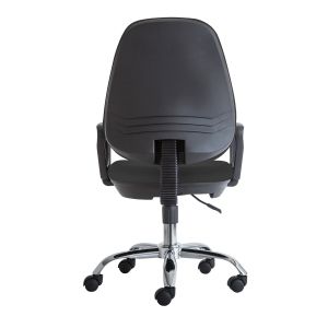 Ергономичен стол RFG Presto Chrome, екокожа, до 130 kg, черен