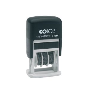 Colop Датник S160/4, с клише и букви, 4 mm, черен