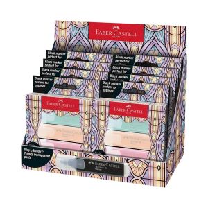 Faber-Castell Текст маркер, 1 черен и 3 пастелни цвята