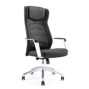 Директорски стол RFG Dios HB, екокожа, Synchronous механизъм, до 150 kg, черен