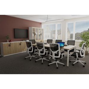 Шкаф RFG Monaco, със стъклени врати, 800 х 400 х 2000 mm, ПДЧ, бряст и бяло