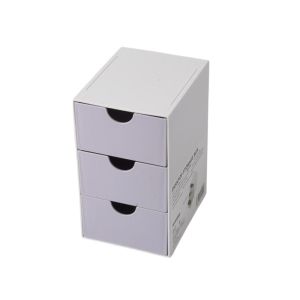 Sworld Органайзер за бюро, с 3 чекмеджета, лилав