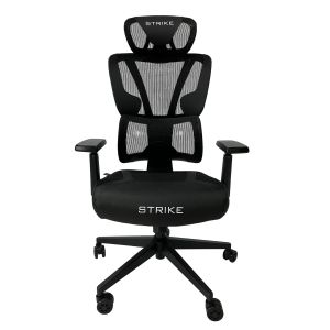 Геймърски стол RFG Strike, дамаска и меш, Multi-function механизъм, метална основа, до 130 kg, черен