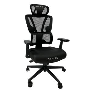 Геймърски стол RFG Strike, дамаска и меш, Multi-function механизъм, метална основа, до 130 kg, черен