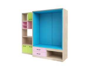 Композиция библиотека RFG Libra 2, 2186 х 600 х 1993 mm, ПДЧ 18 mm