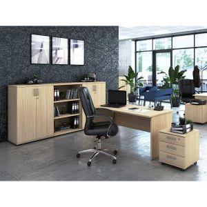 Стелаж Narbutas Uni, 800 x 425 x 1120 mm, ПДЧ, меламин избелен дъб