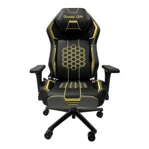 Геймърски стол RFG Game On, екокожа, Multi-function механизъм, метална основа, до 130 kg, черно-жълт