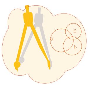 STEM Стикер, Математика и информатика - Математика, комплект D10, 50 cm, стикер 9