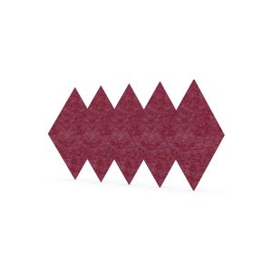 Акустично пано Narbutas Pet, диамант, 115 х 200 х 9 mm, PET филц, 5 броя, тъмнорозово