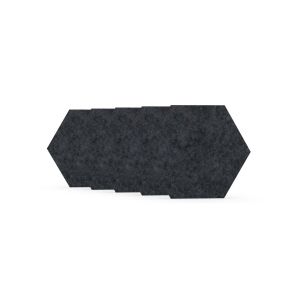 Акустично пано Narbutas Pet, шестоъгълник, 173 х 200 х 9 mm, PET филц, 5 броя, тъмносиво
