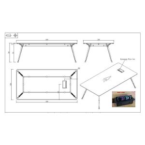 Заседателна маса RFG Paris, 2400 х 1200 х 750 mm, правоъгълен плот, ПДЧ 25 mm, орех и светлосиво