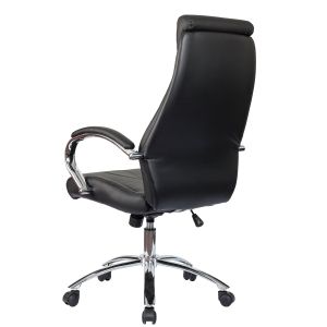 Директорски стол Storm, екокожа, Tilt механизъм, до 120 kg, черен