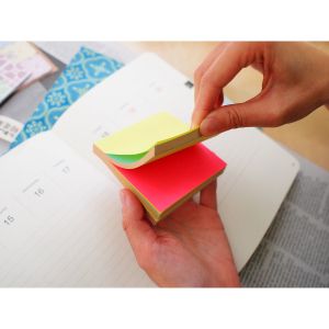 Stick'n Самозалепващи се листчета Alternate, 76 x 76 mm, неонови, 100 листа