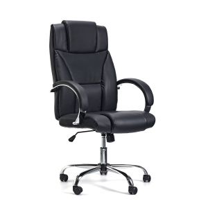 Директорски стол Aida, екокожа, Tilt механизъм, до 130 kg, черен