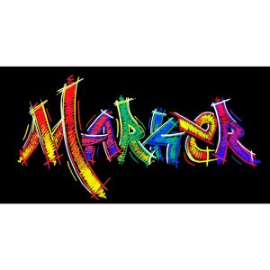 Faber-Castell Акрилен маркер Black Edition, 4 неонови цвята