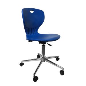 Ученически стол RFG Maxima Move Chrome, полипропилен, до 120 kg, син, 2 броя в комплект