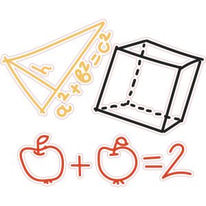 STEM Стикер, Математика и информатика - Математика, комплект D6, 50 cm, стикер 2