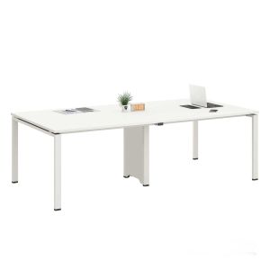 Заседателна маса RFG Monaco, 2400 х 1200 х 750 mm, правоъгълен плот, ПДЧ 25 mm, метална основа, бяла