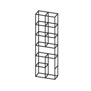 Стелаж RFG Boxi S, метален, 72 х 37 х 212 cm, черен