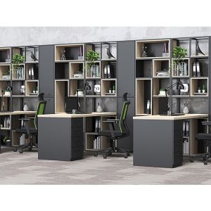 Стелаж RFG Boxi S, метален, 72 х 37 х 212 cm, черен