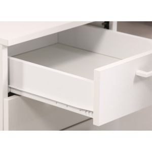 Контейнер за бюро Narbutas Optima, 415 x 500 x 510 mm, с колелца, ПДЧ, правоъгълна дръжка, бял