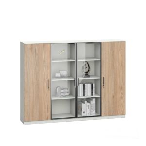 Шкаф RFG Monaco, 2000 х 400 х 1500 mm, ПДЧ, бряст и бяло