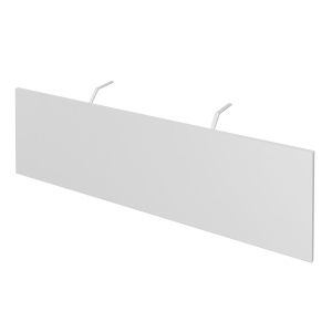 Преден панел за бюро Narbutas Nova, 124 x 35 cm, бял меламин, бял метал