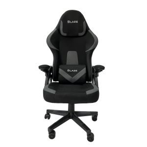 Геймърски стол RFG Blaze, текстил, Butterfly механизъм, полипропиленова основа, до 130 kg, черно-сив