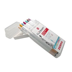 Zebra Флумастер Clickart, автоматичен, 12 цвята