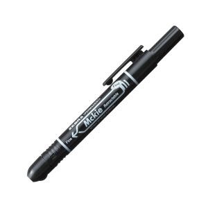 Zebra Перманентен маркер Mckie Retractable, автоматичен, 1.3 mm, черен