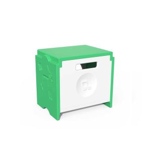 Табуретка RFG Funny, за съхранение, пластмасова, 300 х 400 х 370 mm, зелена, 6 броя в комплект