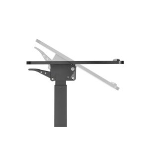 Маса RFG Active, с регулируема височина, 600 х 520 х 758-1128 mm, правоъгълен плот, черна