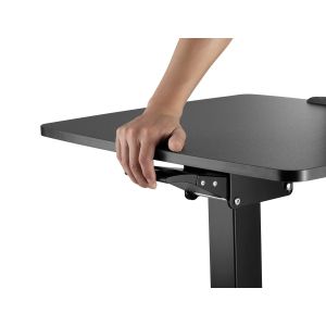 Маса RFG Active, с регулируема височина, 600 х 520 х 758-1128 mm, правоъгълен плот, черна