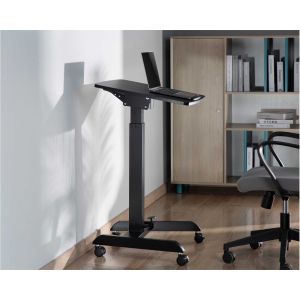 Маса RFG Active, с регулируема височина, 600 х 520 х 758-1128 mm, правоъгълен плот, черна