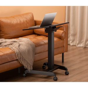 Маса RFG Active, с регулируема височина, 600 х 520 х 758-1128 mm, правоъгълен плот, черна