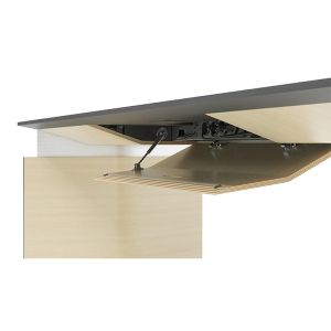 Контейнер за бюро Narbutas Move&Lead, десен, 1000 х 350 х 580 mm, HPL черен плот, фурнир ясен