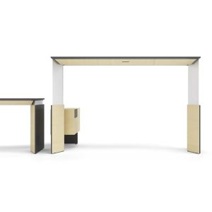 Контейнер за бюро Narbutas Move&Lead, десен, 1000 х 350 х 580 mm, HPL черен плот, фурнир ясен