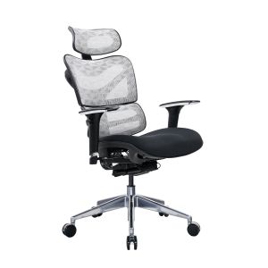 Ергономичен стол RFG TECH@GAMES, Multi-function механизъм, до 250 kg, черна седалка, бяло-черна облегалка