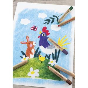 Eberhard Faber Цветни моливи Мини - Макси, 3 в 1, Jumbo, 6 цвята