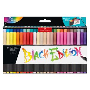 Faber-Castell Маркер-четка Black Edition, 50 цвята