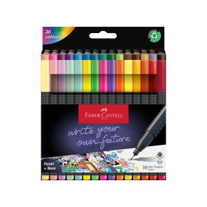 Faber-Castell Grip Тънкописец, 0.4 mm, пастелни и неонови, 30 цвята