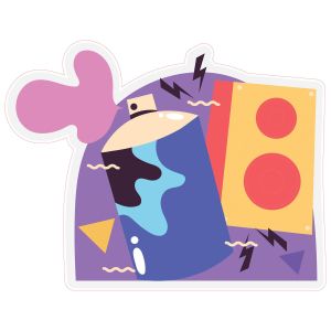 STEM Стикер, Зала за дигитални изкуства, комплект B8, 100 cm, стикер 2