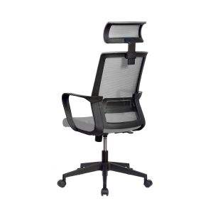 Директорски стол RFG Smart HB, дамаска и меш, Tilt механизъм, до 120 kg, тъмносива седалка, сива облегалка