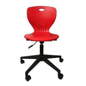 Ученически стол RFG Maxima Move Black, полипропилен, до 120 kg, червен, 2 броя в комплект
