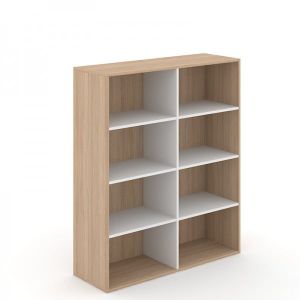 Стелаж Narbutas Choice, 1200 x 400 x 1425 mm, ПДЧ, меламин избелен дъб, меламин избелен дъб