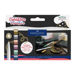 Faber-Castell Маркер Creative Moments, объл, 1.5 mm, 6 металикови цвята