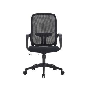 Работен стол RFG Mojito W, дамаска и меш, полиамидна основа, до 120 kg, черна облегалка, черна седалка