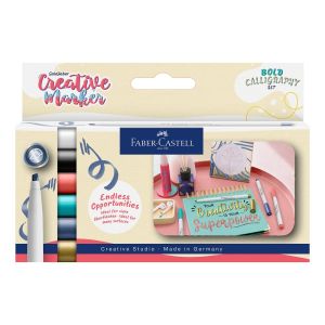 Faber-Castell Маркер за калиграфия Creative Lettering, 6 цвята