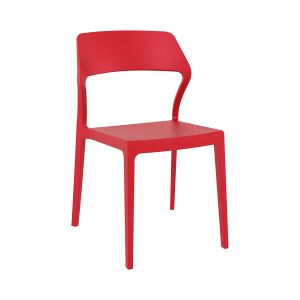 Градински стол RFG Snow, пластмасов, до 120 kg, червен