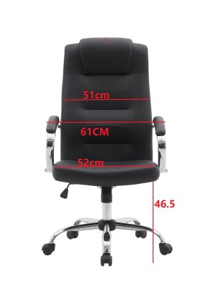 Директорски стол Slash, екокожа, Tilt механизъм, до 160 kg, черен